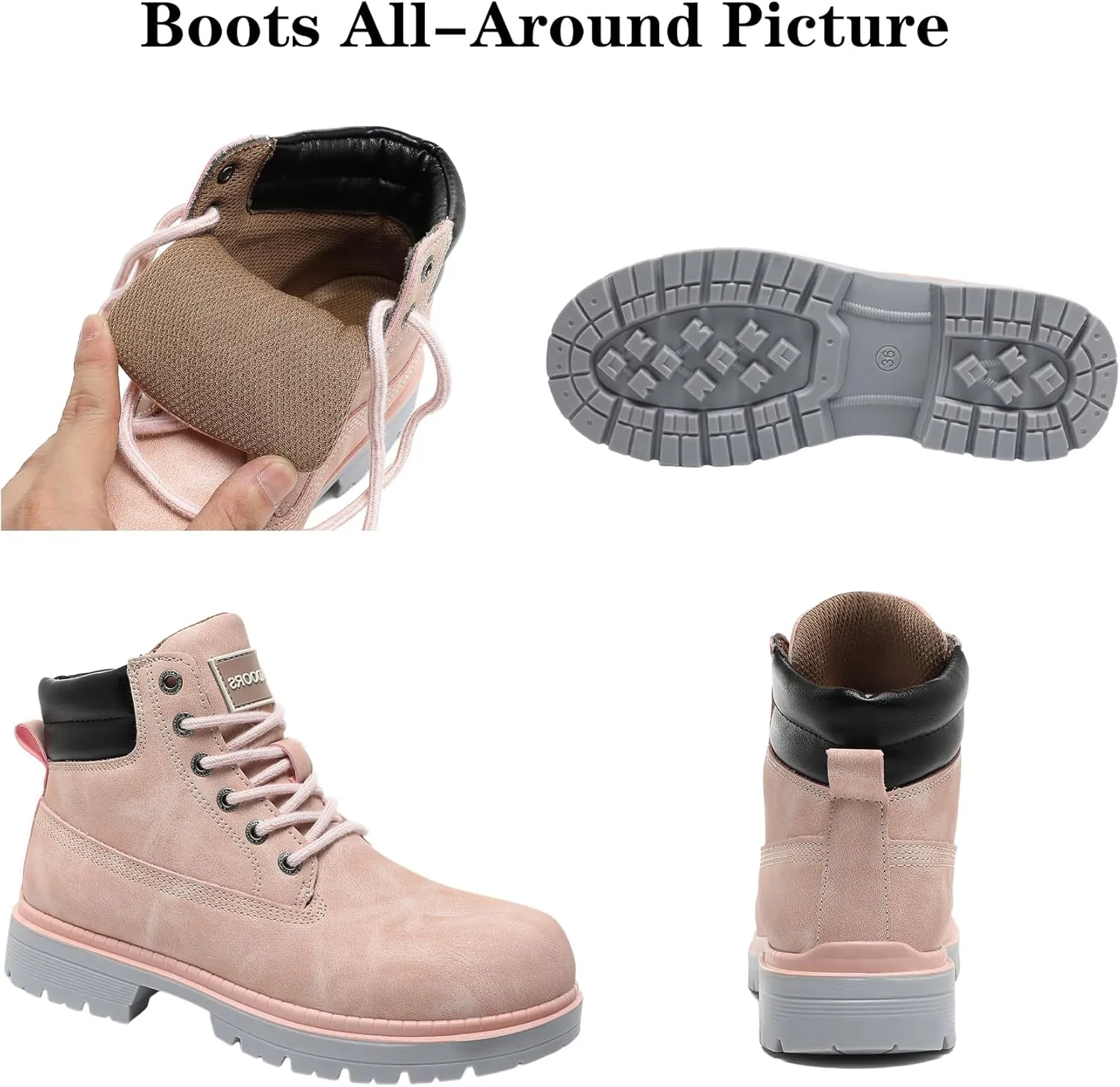 ZEENXIUYA Women's Hiking Boots Men's Chukka Boots Non-slip Outdoor Casual Boot Waterproof Lightweight Comfortable Ankle Lace Up Booties